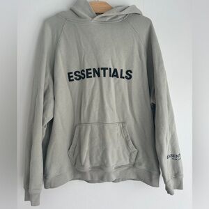 ESSENTIALS fog gray fear of god hoodie